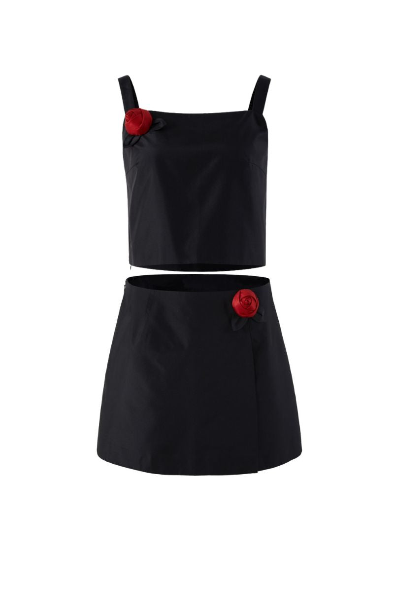 RED ROSE APPLIQUÉ SET - CULT MIA