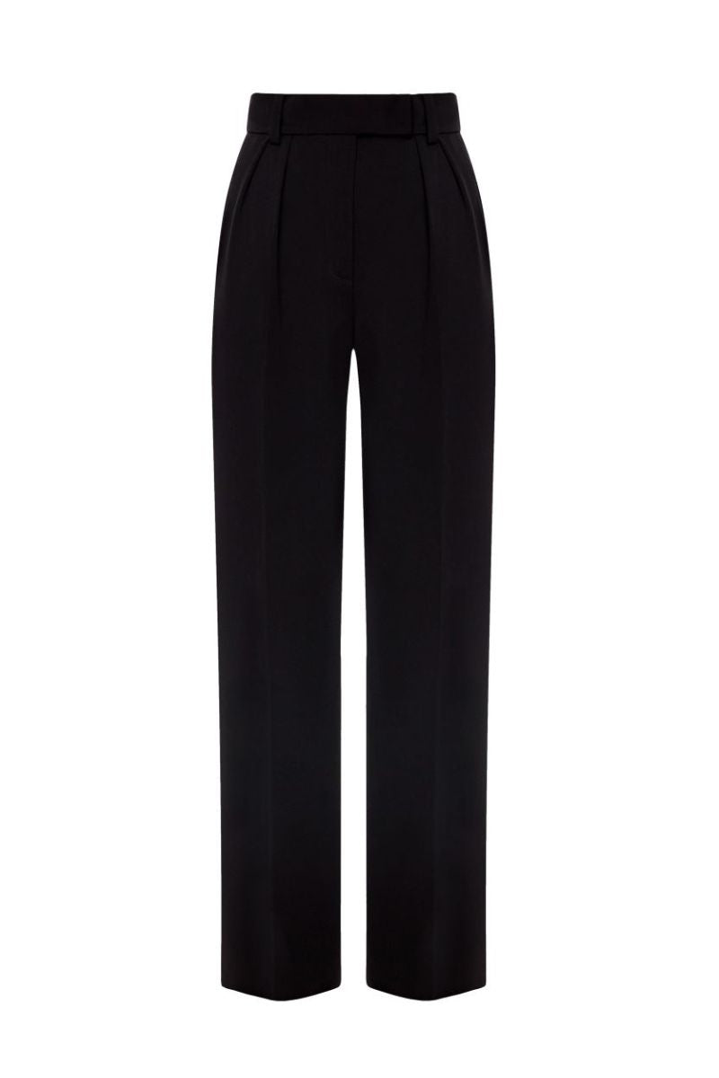 PANTALON DROIT TAILLE HAUTE NOIR