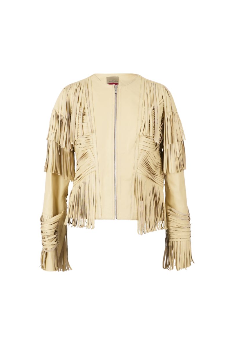 AURORA LEATHER JACKET BUTTER YELLOW