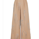 Maison Des Copains Grayson straight wide-leg floor-length pants in brown, featuring a relaxed fit and tailored waistband.