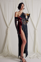 Elegant VITA GOWN by Somebodée, flowing fabric with a stylish design perfect for formal occasions.