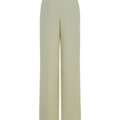 Maison Des Copains Helen straight wide-leg floor-length pants, stylish beige pants with a relaxed fit and floor-grazing hem.