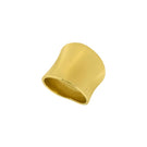 Yellow gold vermeil tape ring by Sara Shala, sleek and modern jewelry piece with a smooth band and minimalist design.