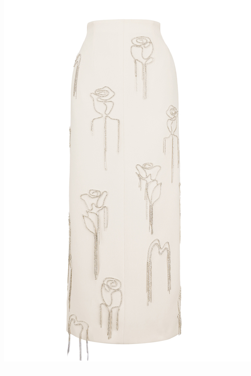 GRAYSON SHEATH FLORAL MIDI SKIRT - CULT MIA