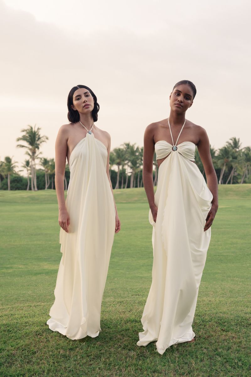 PEÑON OFF-WHITE MIDI DRESS - CULT MIA