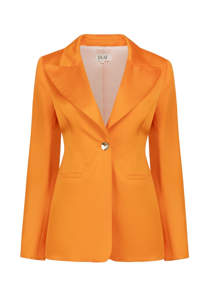 TAILORED BLAZER IN BRIGHT ORANGE - CULT MIA
