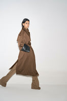 Ura ADA camel coat displayed, featuring a stylish and warm outerwear design suitable for cold weather.