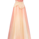Elegant tulle layered gown by Tracy Studio featuring flowing fabric and a sophisticated design for special occasions.