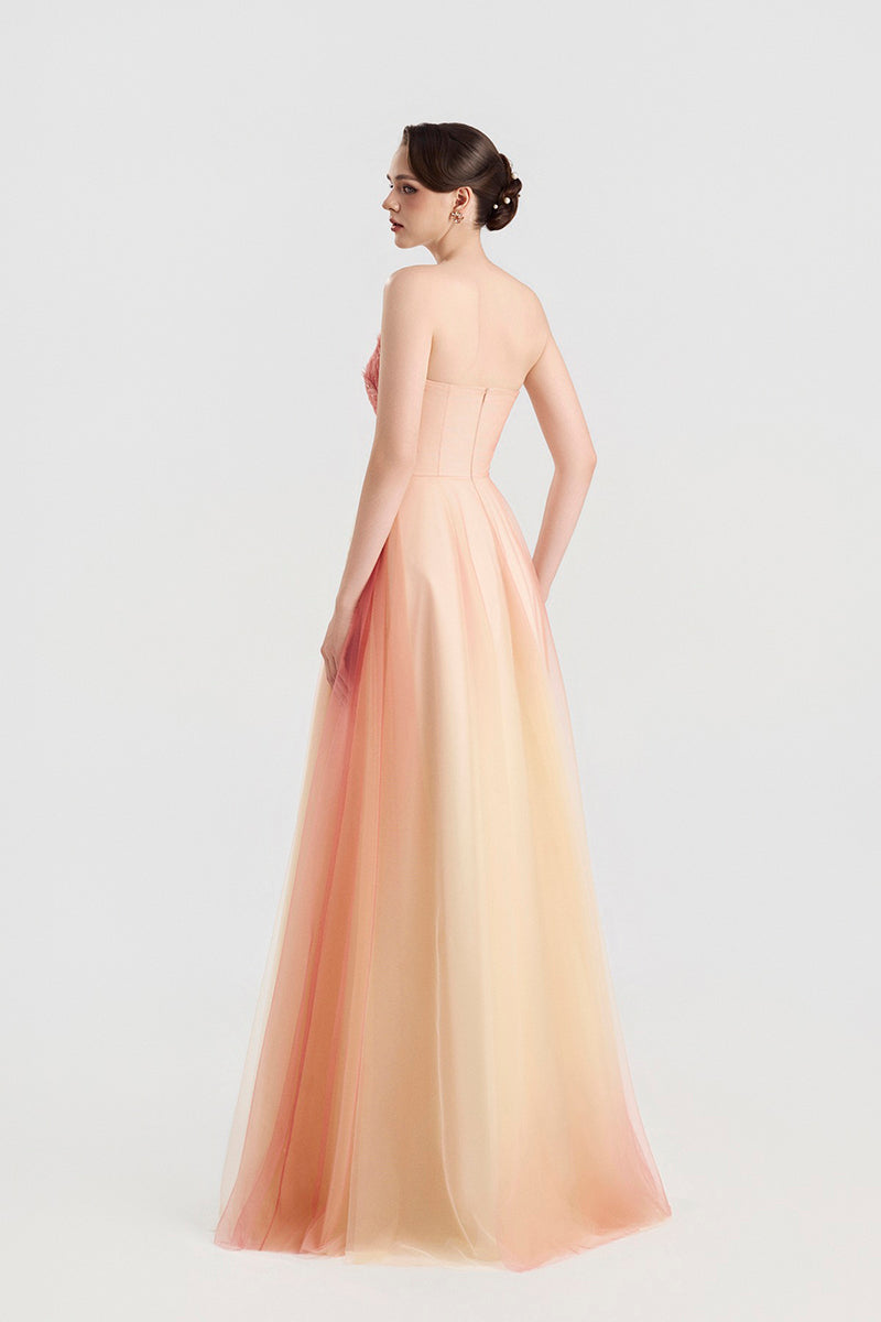 Layered tulle maxi dress by Tracy Studio featuring flowing fabric and a stylish silhouette, perfect for elegant occasions.