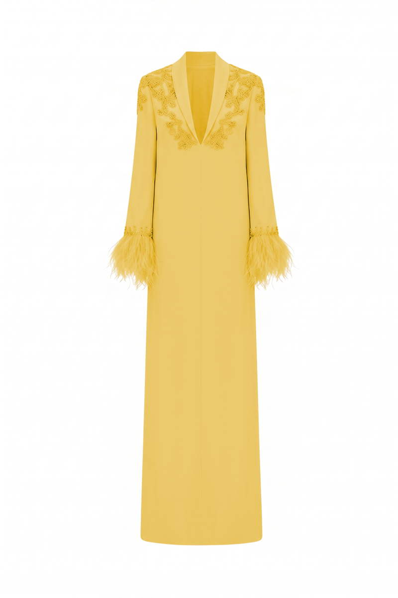 Elegant velvet satin floor-length gown by Tracy Studio featuring a flowing silhouette and luxurious fabric for formal occasions.