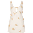 Valenciani Starfish mini dress in ivory, featuring a stylish short design with elegant detailing, perfect for summer occasions.