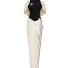 ROBE VALENCIA NOIR ET IVOIRE