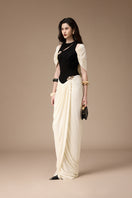 ROBE VALENCIA NOIR ET IVOIRE
