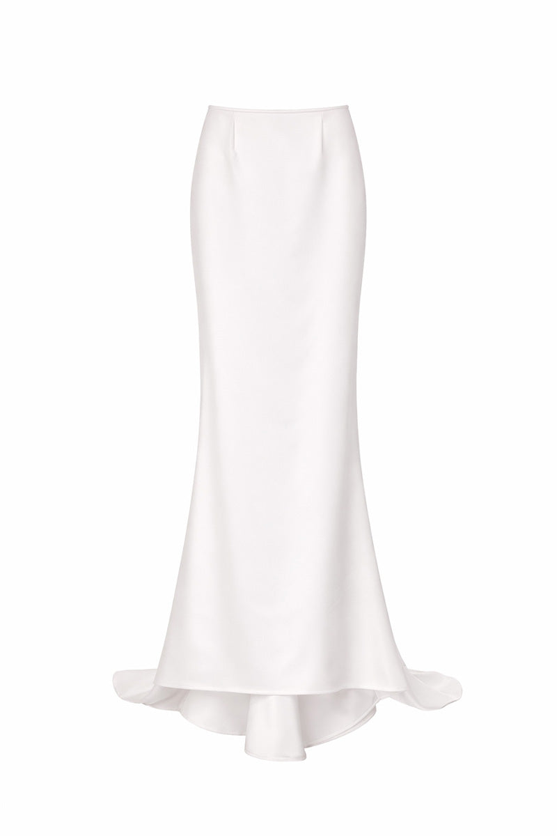 White Valentinas co-ord set featuring a stylish top and matching skirt from Gigii's. Perfect for elegant, coordinated outfits.