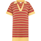 Vorn Design Vallarta mini dress in sunrise color, casual sleeveless style with floral pattern on lightweight fabric.