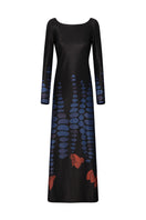 DUMA&CO Amanecer Maxi Dress in vibrant floral print, flowing fabric, sleeveless design, perfect for summer or casual wear.