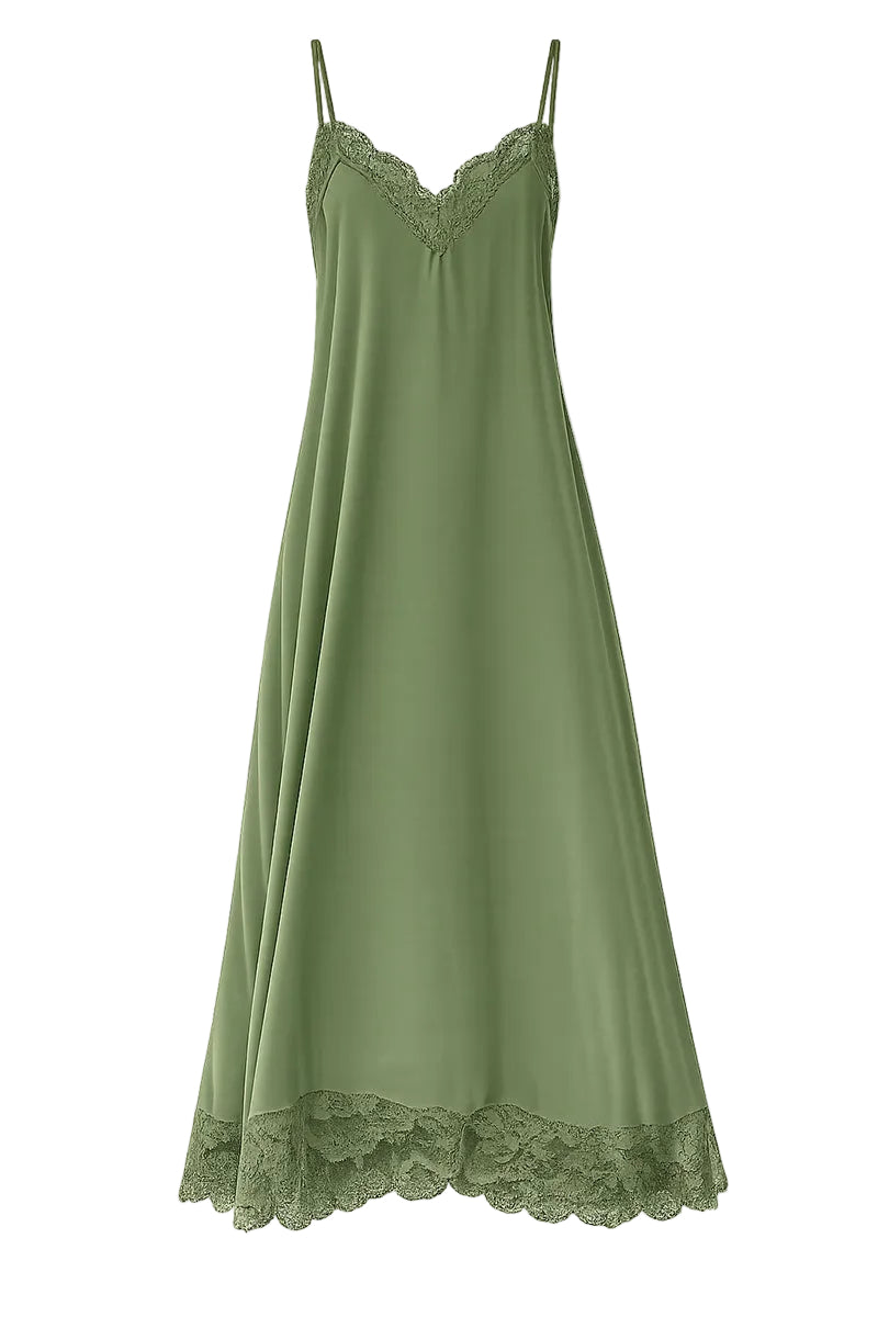 SERAPHINE DRESS IN OLIVE GREEN