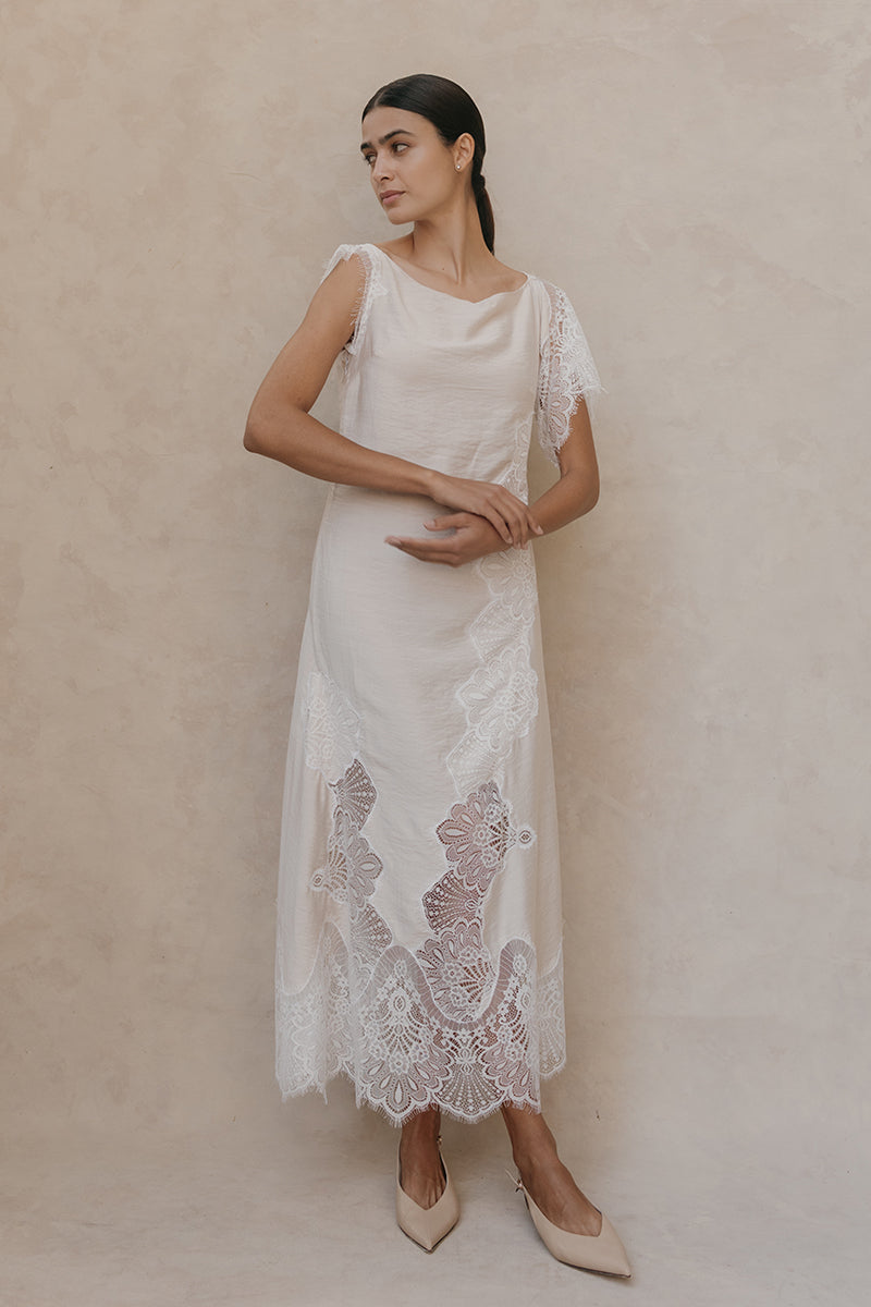 MAR DRESS IN IVORY
