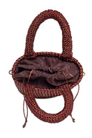 Mara Brazil VIDA orange top handle bag with smooth leather finish and rounded shape, stylish accessory for everyday use.