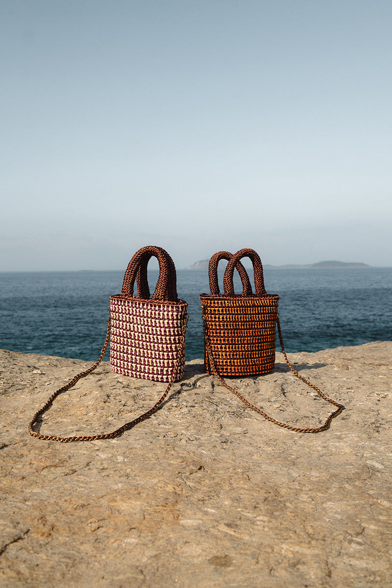 Brown Mara Brazil VIDA top handle bag with sleek design and sturdy handles, perfect for everyday use.