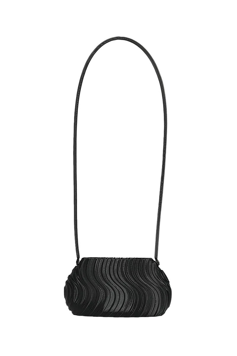 Black TOUCHLESS long shoulder bag with sleek design, featuring a spacious interior and adjustable strap for everyday use.
