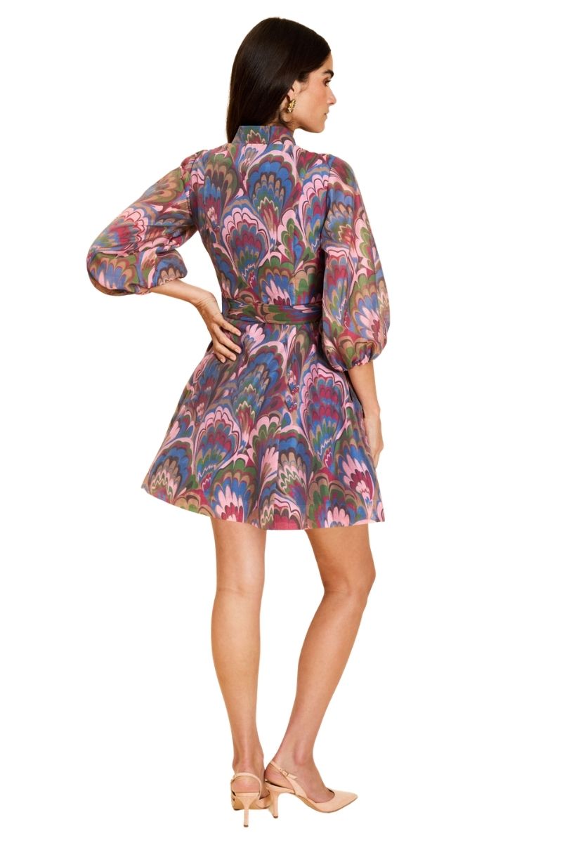 Mestiza New York Valencia mini dress in lightweight fabric with a stylish, fitted silhouette and sleeveless design.