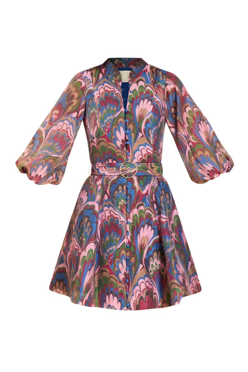 Mestiza New York Valencia mini dress in lightweight fabric with a stylish, flowing design, perfect for casual or semi-formal wear.