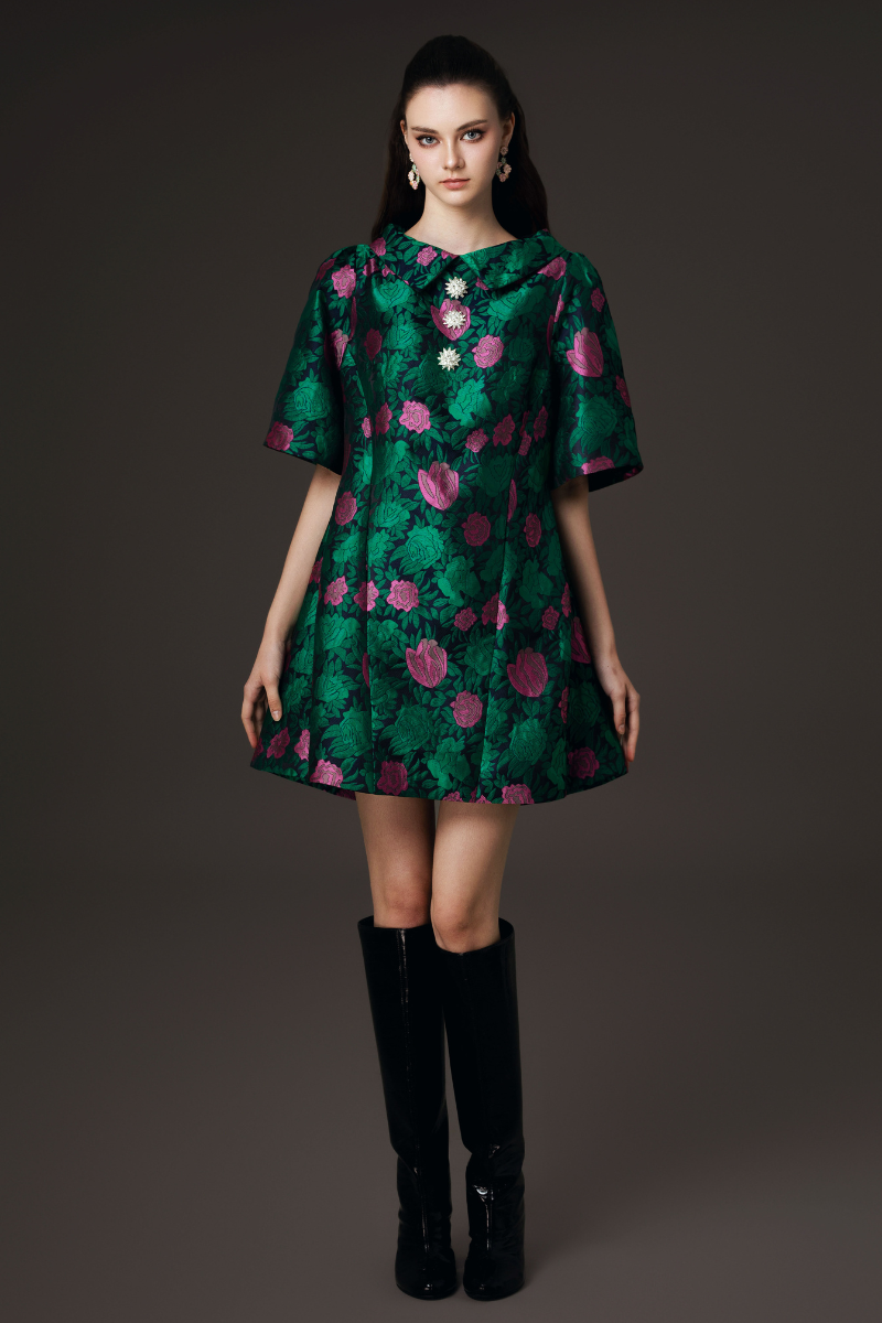 PETER PAN COLLAR A-LINE MINI DRESS - CULT MIA