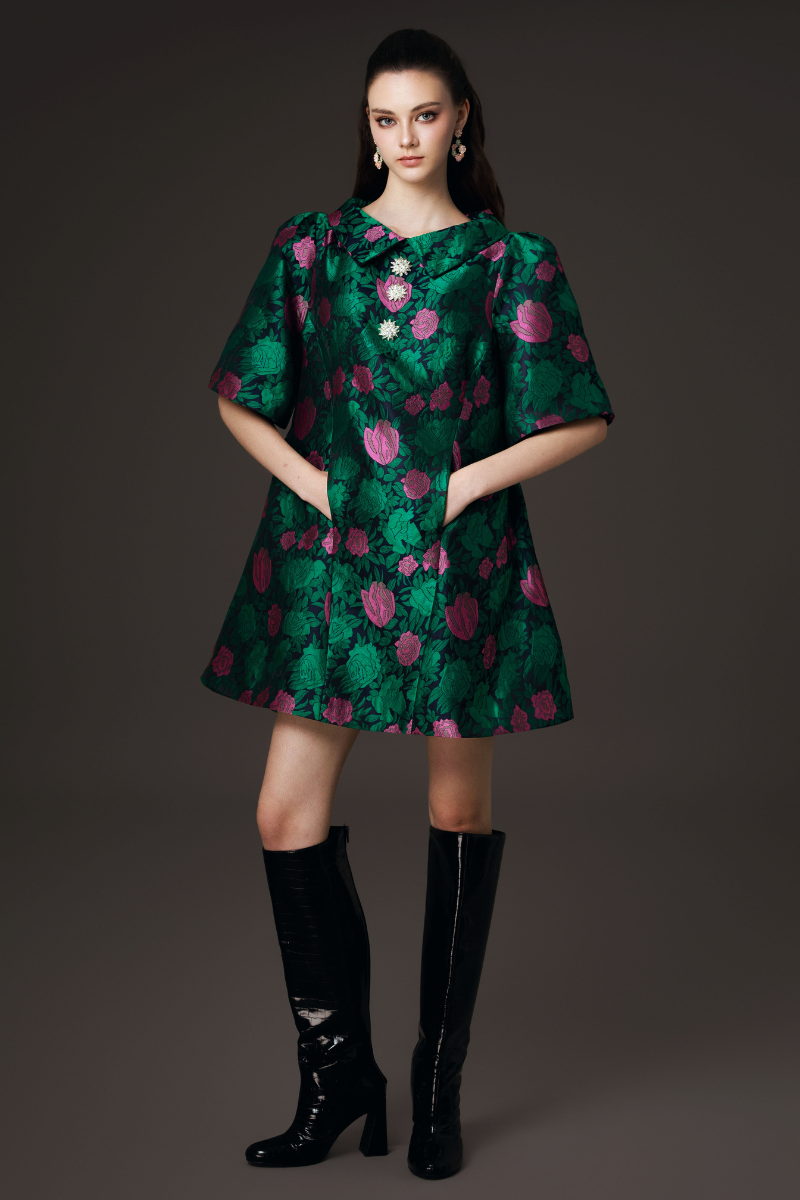 PETER PAN COLLAR A-LINE MINI DRESS - CULT MIA