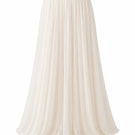 Nihan Peker Valentina maxi skirt in vanilla color, flowing fabric with a relaxed fit and elegant design.