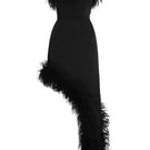 Black Valerie dress by MATTERS, a stylish mini dress with a fitted silhouette and elegant design, shown on a model.