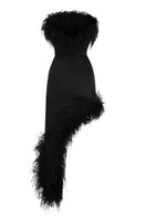 Black Valerie dress by MATTERS, a stylish mini dress with a fitted silhouette and elegant design, shown on a model.