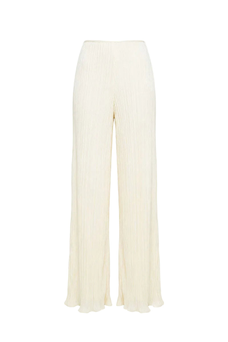 Off-white Maylé Vásquez Velo pants showing a relaxed fit and stylish design on a plain background.