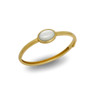 Sara Shala Venus bangle in yellow gold vermeil, showcasing a sleek and elegant bracelet design with a smooth finish.