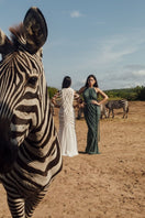 Kasia Kulenty VERRA nude maxi gown with elegant flowing fabric and subtle design, perfect for formal occasions.