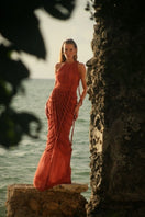 Kasia Kulenty Vera Gown in Terra, a flowing maxi dress with elegant design, perfect for formal or casual occasions.