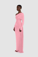 Pastel pink Verella Maxi Dress by BBXBRAND, flowing fabric, elegant design, perfect for summer or special occasions.