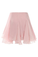 Pink Nana Jacqueline Verena mini skirt shown from the back, featuring a fitted silhouette and stylish design.