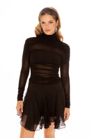 Nana Jacqueline Verena black top, stylish sleeveless blouse with a relaxed fit, shown on a model in a fashion photoshoot.