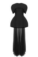 Matters Verona black gown featuring a sleek, elegant design with a fitted bodice and flowing skirt for formal occasions.