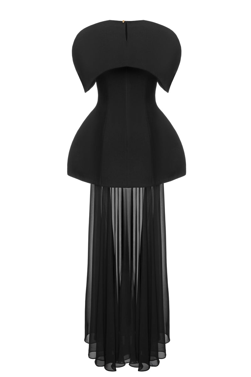 Elegant black gown from MATTERS, the Verona Black Dress, featuring a flattering silhouette and stylish design.