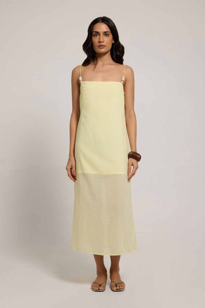 Summer Away Vesna midi dress in soft fabric, featuring a flowy silhouette and stylish design, perfect for casual or semi-formal wear.