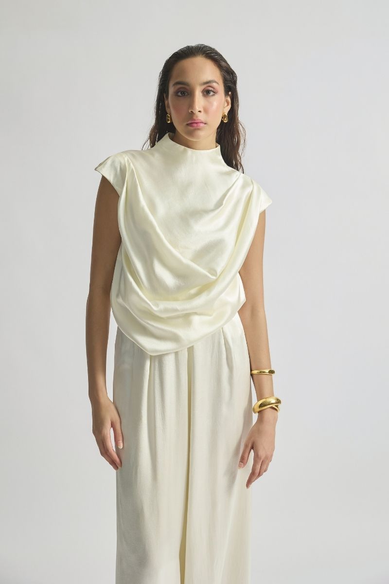 Deme by Gabriella CULT MIA X Deme co-ord jumpsuit in vibrant fabric, featuring a fitted top and wide-leg pants.