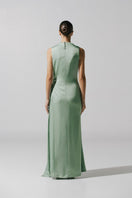 Baobab Vitto Maxi Dress in jade, flowing long dress with elegant design, perfect for casual or formal occasions.
