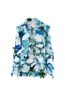 Multicolor Vittoria top by Suncillo, featuring vibrant patterns and a stylish fit, displayed on a mannequin.