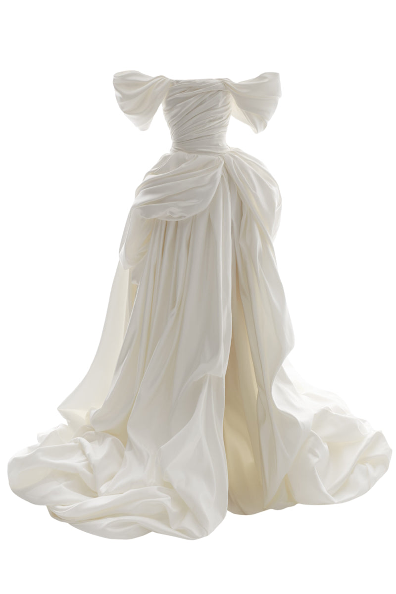 WHITE SILK CUT OUT DRESS | CULT MIA
