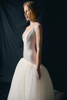 Elegant Alaya Measure Gown by Monetre featuring flowing fabric and intricate detailing, perfect for formal occasions.