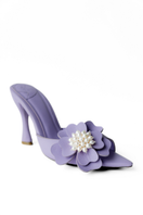 Christin Wu Wendy heels featuring a stylish periwinkle color with sleek design and elegant ankle strap.