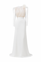 White Plan Loxie top and hygien skirt co-ords in white, featuring a stylish crop top and matching skirt for a modern look.