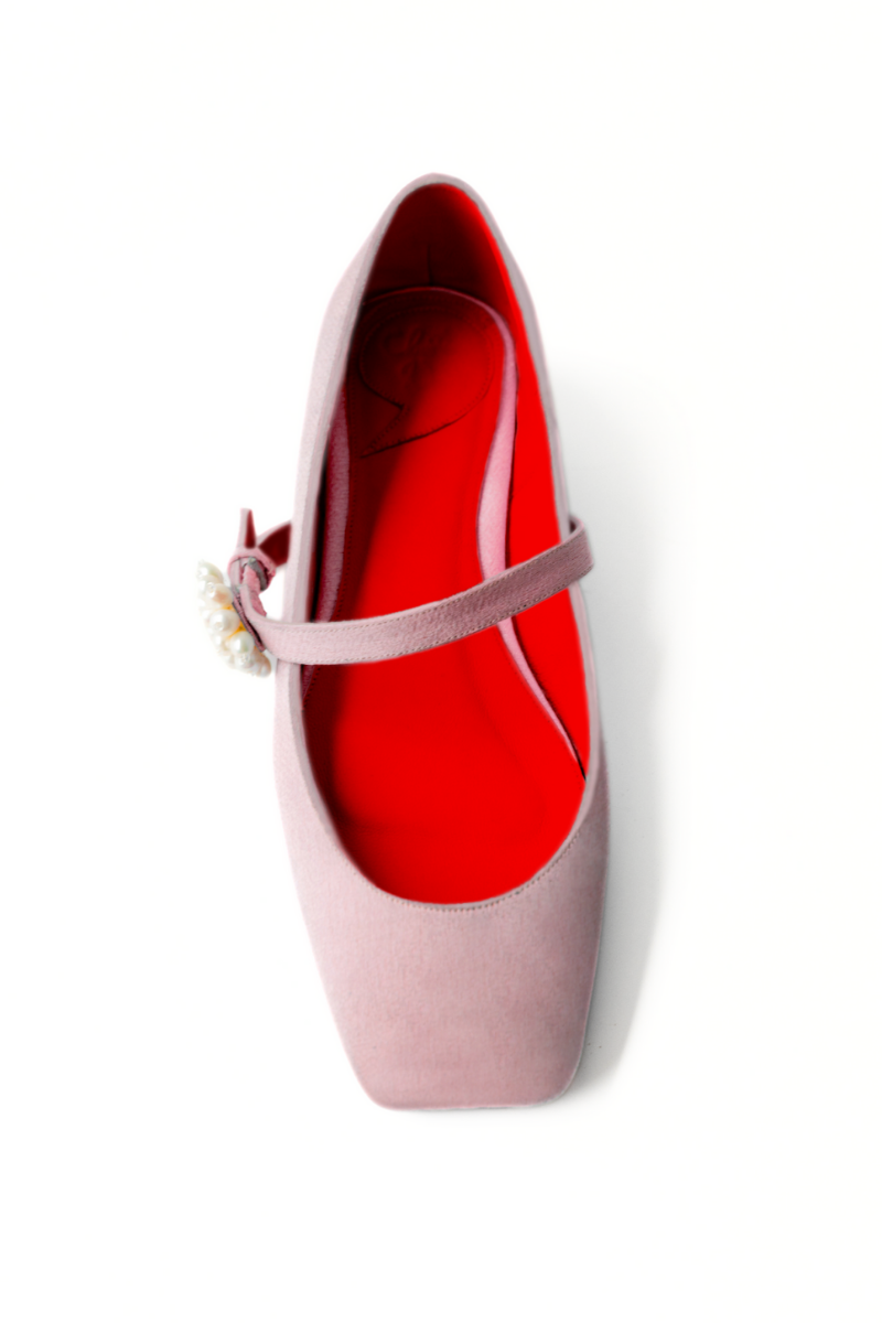 Christin Wu WILLA flats in a soft color, showcasing their stylish slip-on design and comfortable flat sole.
